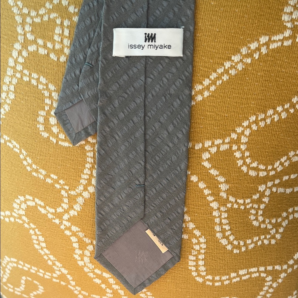 Issey Miyake Charcoal Textured Tie